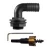 Tank connector 90 degree with washer & nut 1 inch bspm – 1 inch barb with drill bit water butt fittings free shipping 19