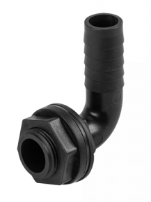 Tank connector 90 degree with washer & nut 1 inch bspm – 1 inch barb standard fitting water butt fittings free shipping 13