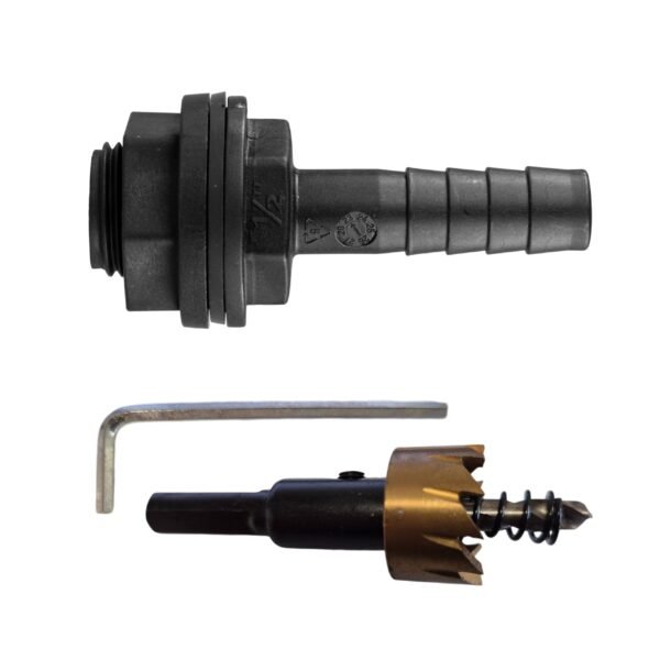 Tank Connector with Washer & Nut 1/2″ BSPM – 1/2″ Barb and New Arrivals Free Shipping 5