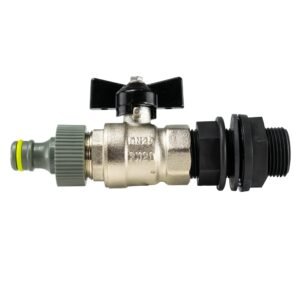 Water Butt Kit 1/2” BSP with Metal Bib Valve and Quick