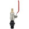 Water butt kit ½ inch bsp with lever valve and 13mm brass barb – rainwater harvesting kit uk
