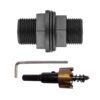 Tank connector with washer 3/4 inch bspm and drill bit – garden hose connector uk water butt fittings free shipping 1