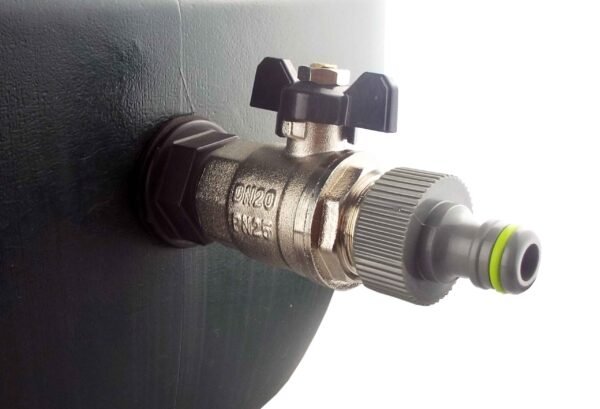 Water butt kit 3/4” bsp with metal bib valve and quick