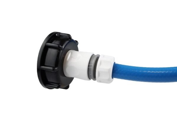 Ibc 2” s60x6 cap with male quick connector and hose – heavy duty pipe & hose fitting uk ibc tanks fittings free shipping 7