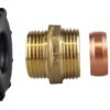 Ibc 2” s60x6 cap with brass compression straight 1” bsp – – heavy duty pipe & hose fitting uk ibc tanks fittings free shipping 21