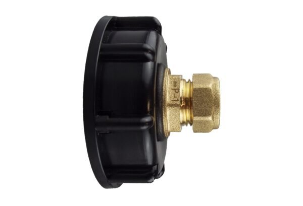 Ibc 2” s60x6 cap with brass compression straight ½” bsp – – heavy duty pipe & hose fitting uk ibc tanks fittings free shipping 7