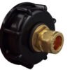 Ibc 2” s60x6 cap with brass compression straight ½” bsp – – heavy duty pipe & hose fitting uk ibc tanks fittings free shipping 23