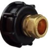 Ibc 2” s60x6 cap with brass compression straight ¾” bsp – – heavy duty pipe & hose fitting uk ibc tanks fittings free shipping 23