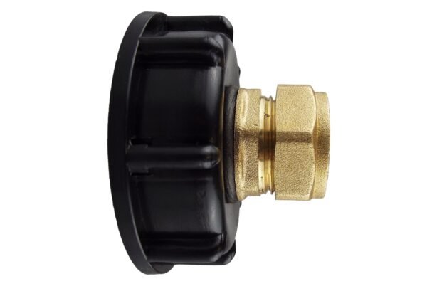 Ibc 2” s60x6 cap with brass compression straight ¾” bsp – – heavy duty pipe & hose fitting uk ibc tanks fittings free shipping 7