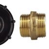 Ibc 2” s60x6 cap with brass compression straight 1” bsp – – heavy duty pipe & hose fitting uk ibc tanks fittings free shipping 23