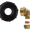 Ibc 2” s60x6 cap with brass compression elbow 1” bsp – 28mm – heavy duty pipe & hose fitting uk ibc tanks fittings free shipping 19