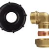 Ibc 2” s60x6 cap with brass compression elbow 1” bsp – 28mm – heavy duty pipe & hose fitting uk ibc tanks fittings free shipping 21