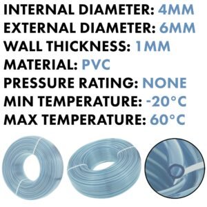 Clear PVC Pipe 4mm*6mm Home & Garden Free Shipping