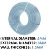 Clear PVC Pipe 5mm*8mm