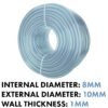 Clear PVC Pipe 8mm*10mm Home & Garden Free Shipping 23