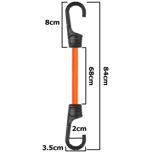 Heavy duty bungee cord with metal hook 80cm – elastic shock cord for tarpaulins & cargo tarpaulin accessories free shipping 7