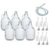 Glass Demijohn 5L 6 Pack Plain With Airlock, Bung & Tube Home & Garden Free Shipping 13