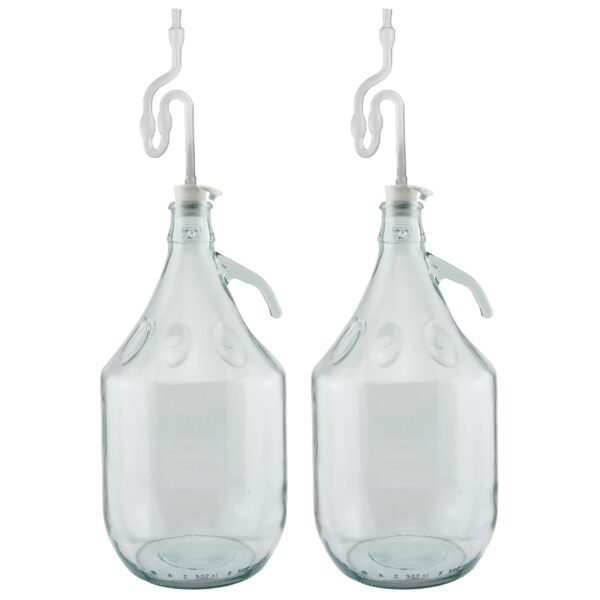 Glass Demijohn 5L 2 Pack Plain With Airlock & Bung Home & Garden Free Shipping 9