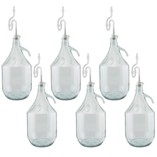 Glass Demijohn 5L 6 Pack Plain With Airlock & Bung Home & Garden Free Shipping 5