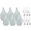 Glass Demijohn 5L 6 Pack Swing Top Cap, Airlock & Bung Home & Garden Free Shipping 13