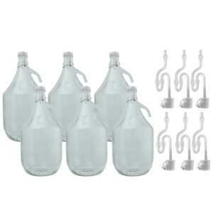 Glass Demijohn 5L 6 Pack Swing Top Cap, Airlock & Bung Home & Garden Free Shipping