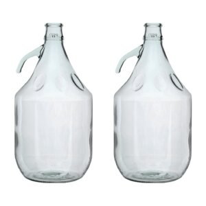Glass Demijohn 5L 2 Pack Plain Home & Garden Free Shipping