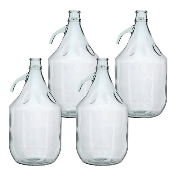 Glass Demijohn 5L 4 Pack Plain Home & Garden Free Shipping 5