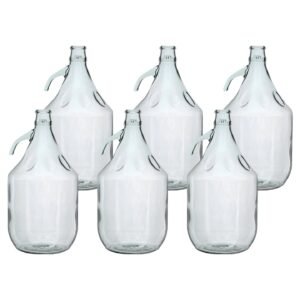 Glass Demijohn 5L 6 Pack Plain Home & Garden Free Shipping