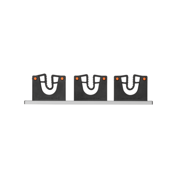 Wall mount tool holder rail - gripper design (3 handles) – home diy accessory uk