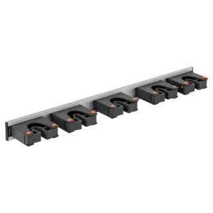 Wall Mount Tool Holder Rail - Gripper Design (5 Handles)