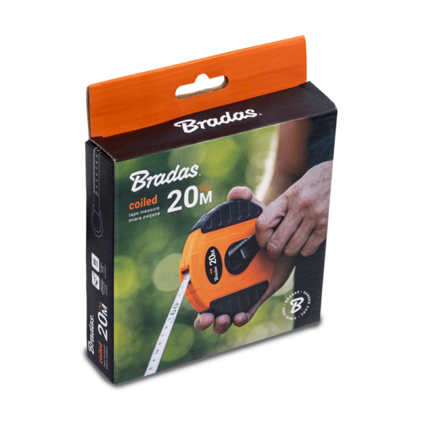 Fibreglass Coiled Tape Measure 13mm Wide Black/Orange