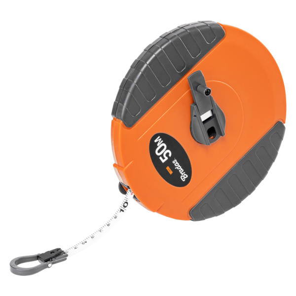 Fibreglass Coiled Tape Measure 13mm Wide Black/Orange