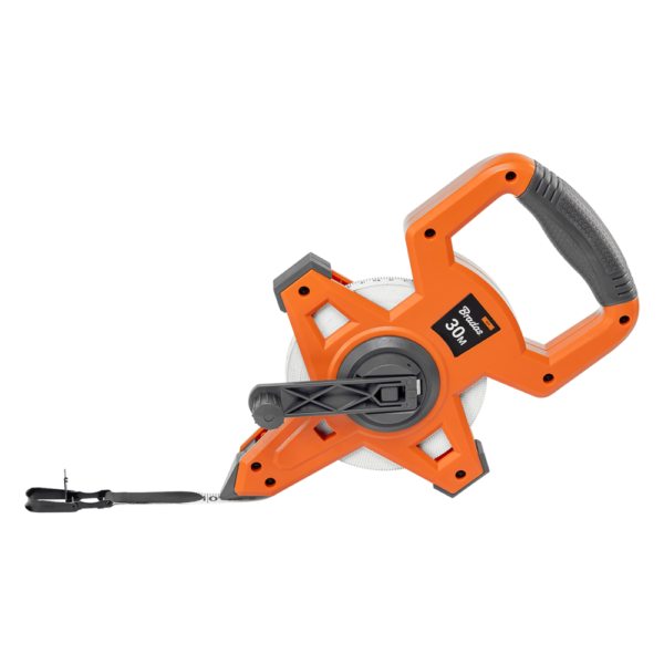 Fibreglass Coiled Tape Measure with Handle, 15mm Wide,