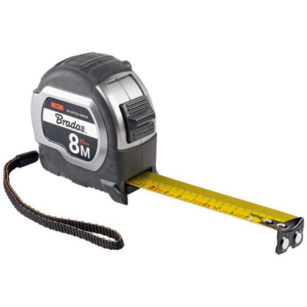 Coal 8m tape measure 25mm wide with magnetic tip and belt clip diy tools free shipping 9