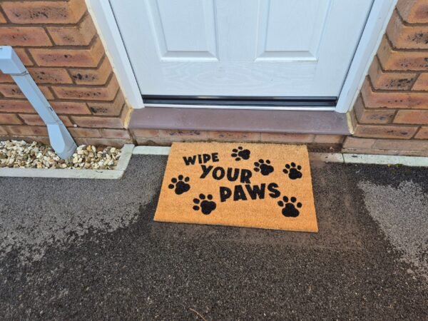 Doormat 60cm x 40cm – ‘wipe your paws’ (d2) – outdoor indoor entrance door mat uk doormats free shipping 11