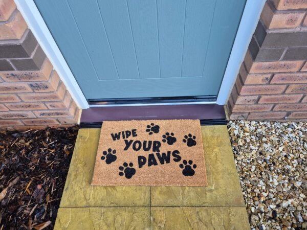 Doormat 60cm x 40cm – ‘wipe your paws’ (d2) – outdoor indoor entrance door mat uk doormats free shipping 7