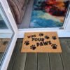 Doormat 60cm x 40cm – ‘wipe your paws’ (d2) – outdoor indoor entrance door mat uk doormats free shipping 23