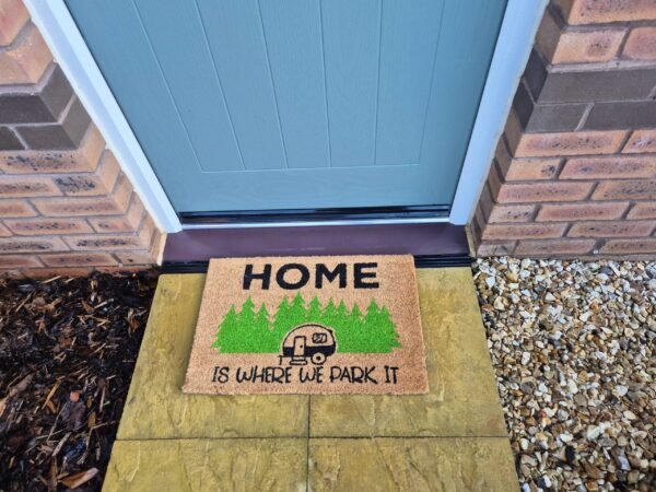 Doormat 60cm x 40cm - 'Home Is Where We Park It'