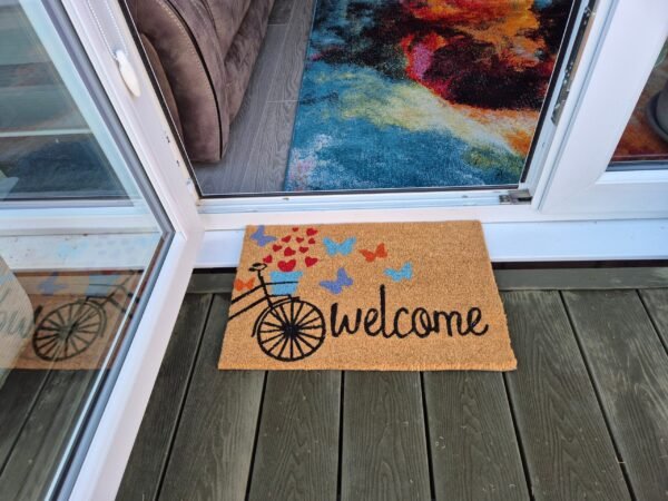 Doormat 60cm x 40cm – ‘welcome’ (bike) – outdoor indoor entrance door mat uk doormats free shipping 7