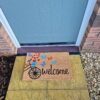 Doormat 60cm x 40cm – ‘welcome’ (bike) – outdoor indoor entrance door mat uk doormats free shipping 19