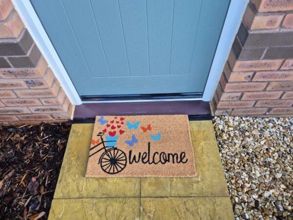 Doormat 60cm x 40cm – ‘welcome’ (bike) – outdoor indoor entrance door mat uk doormats free shipping 11