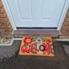 Doormat 60cm x 40cm - 'Welcome' (Flowers)