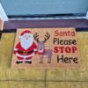 Doormat 60cm x 40cm - 'Santa Please Stop Here'