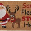 Doormat 60cm x 40cm - 'Santa Please Stop Here'