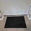 Rubber Doormat 60cm x 40cm - 'Welcome' (Small Flowers)