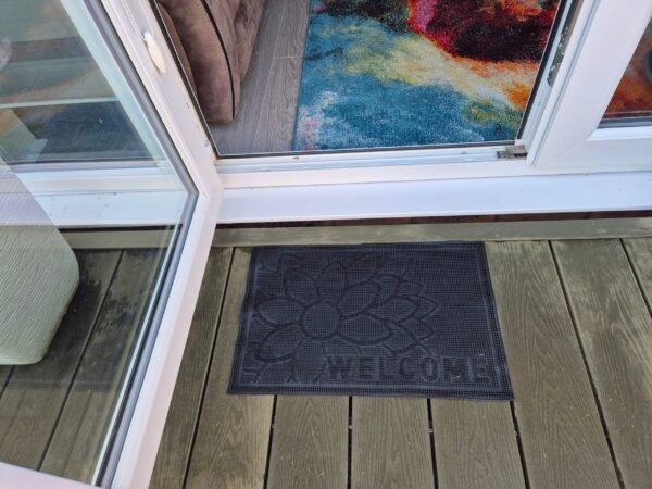 Rubber Doormat 60cm x 40cm – ‘Welcome’ (Flower) Doormats Free Shipping 11