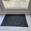 Rubber Doormat 60cm x 40cm – ‘Welcome’ (Flower) Doormats Free Shipping 19