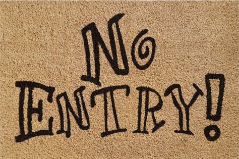 Doormat 60cm x 40cm - 'No Entry!'