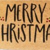 Doormat 60cm x 40cm - 'Merry Christmas' (Holly)