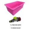 Pink Dog Bath with Drain Valve (Lime)